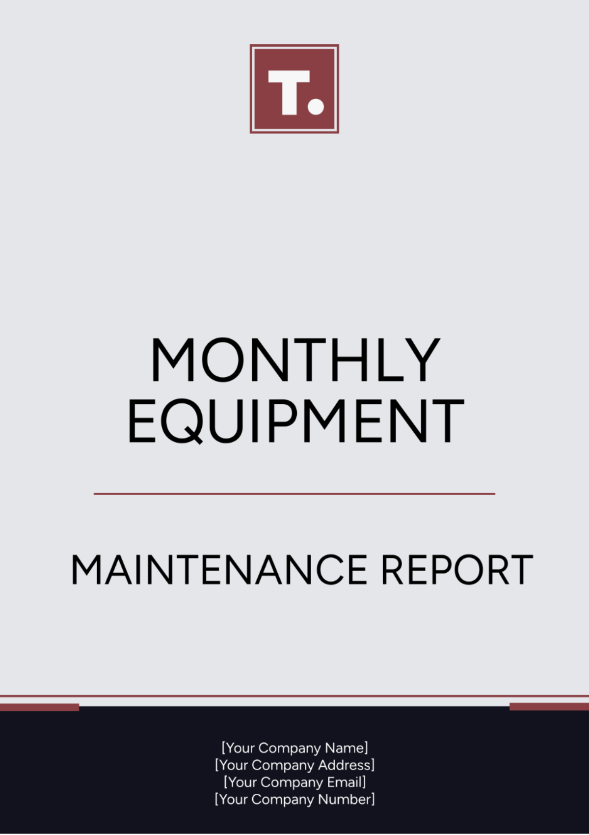 Monthly Equipment Maintenance Report Template - Edit Online & Download