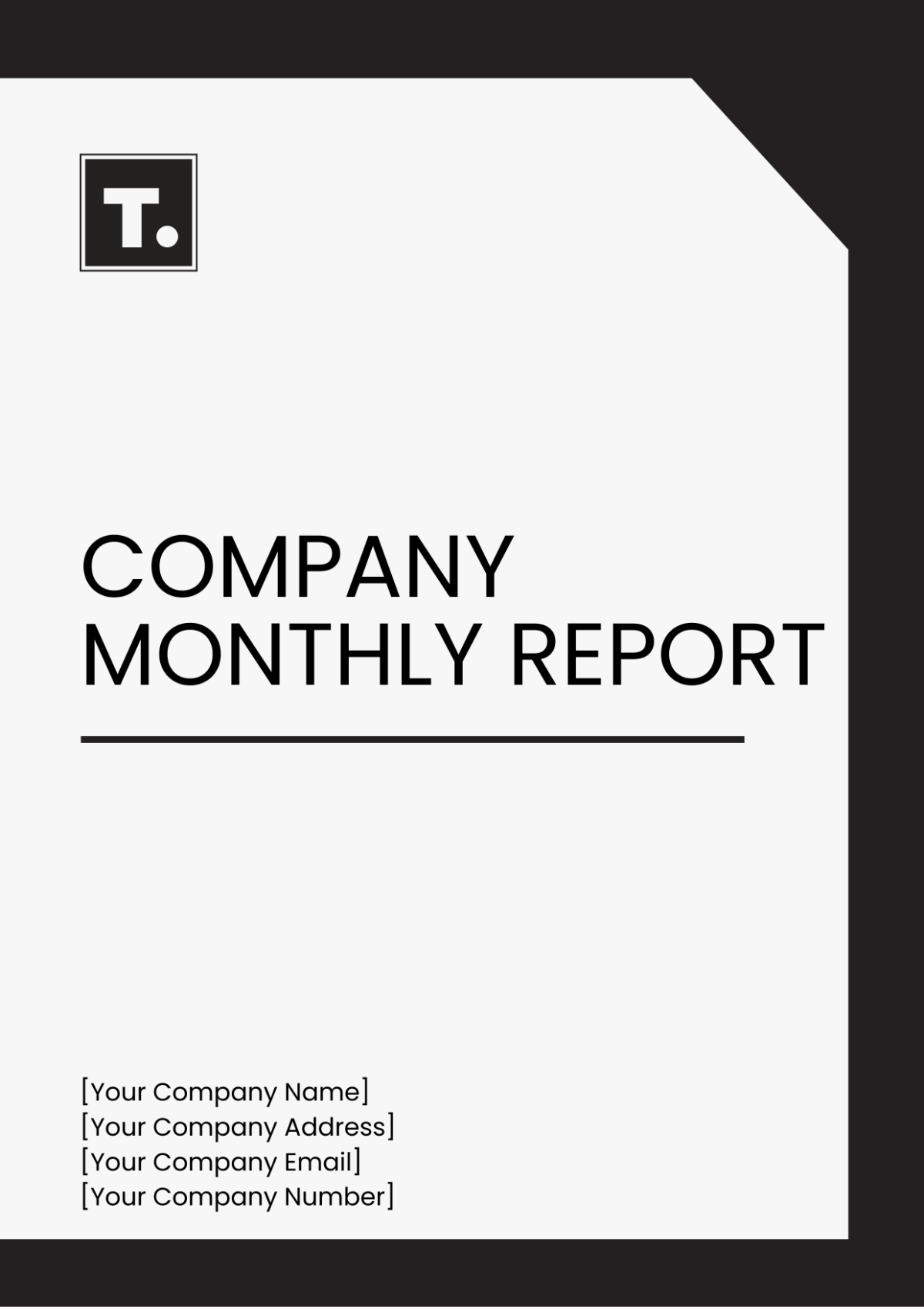 Company Monthly Report Template - Edit Online & Download