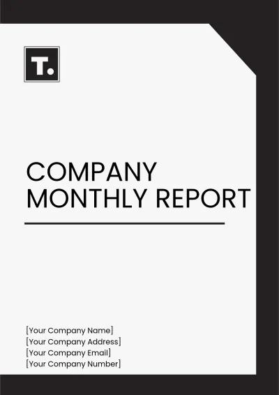 Free Company Monthly Report Template to Edit Online