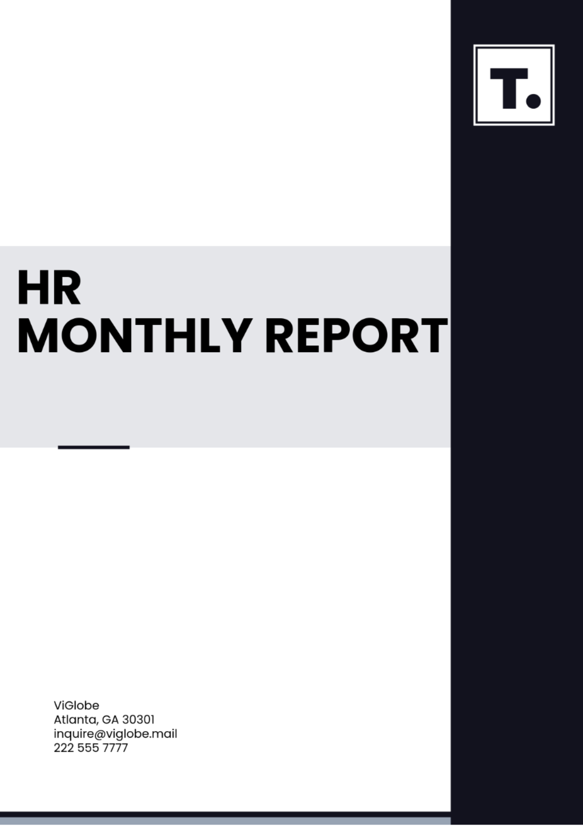 HR Monthly Report Template - Edit Online & Download