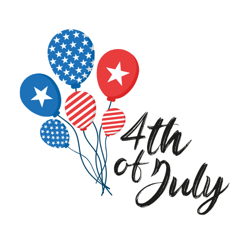 4th of July Balloons Clipart