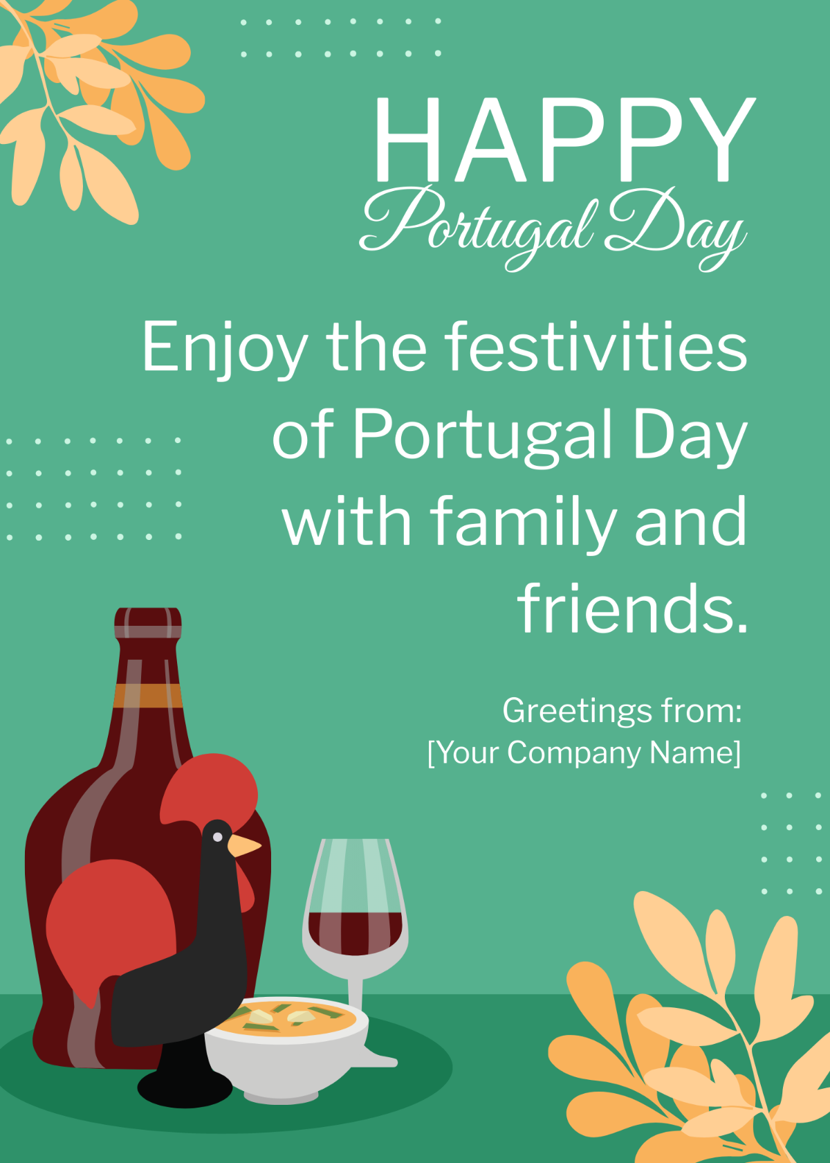 Portugal Day Greeting Card