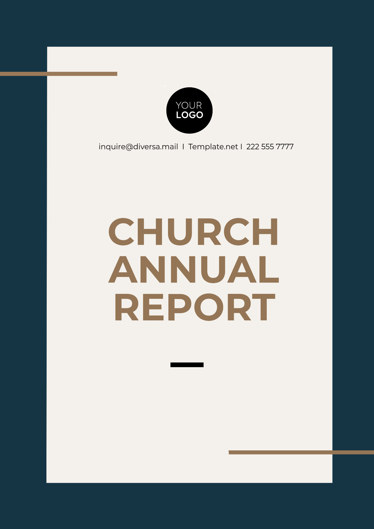 Church Annual Report Template - Edit Online & Download