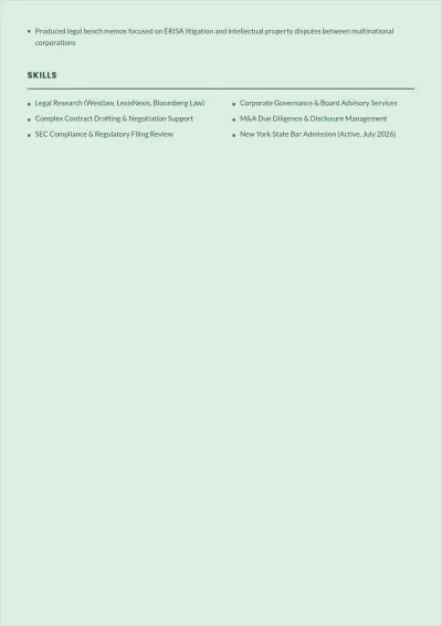 Free Lawyer ATS Resume With No Experience Template, AI Resume Builder
