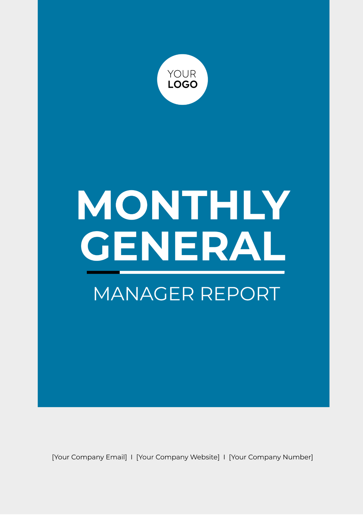 Monthly General Manager Report Template - Edit Online & Download