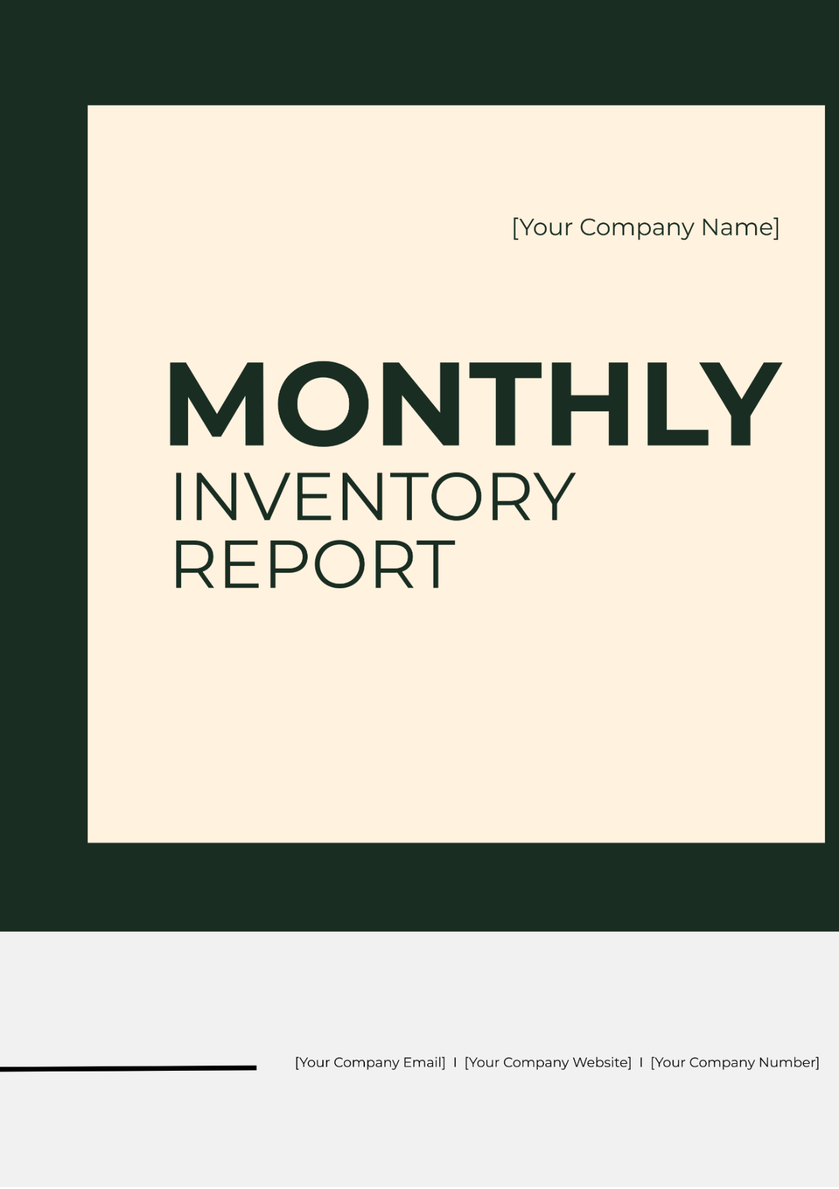 Monthly Inventory Report Template - Edit Online & Download