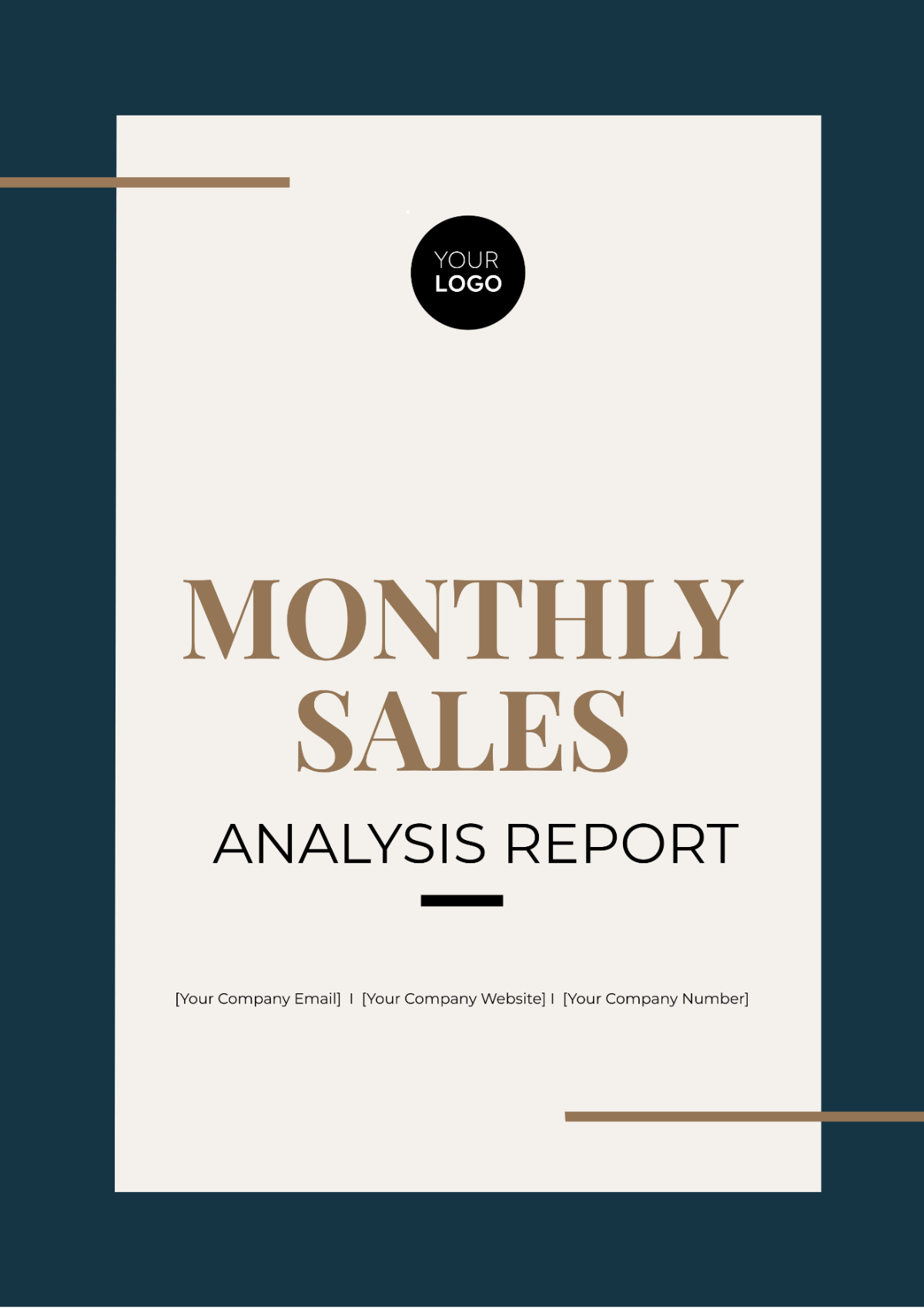 Monthly Sales Analysis Report Template - Edit Online & Download