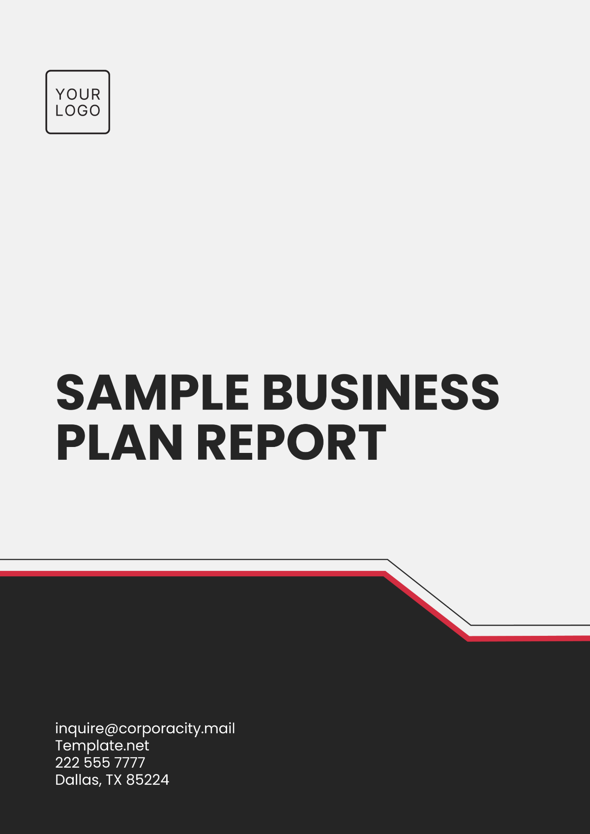 Sample Business Plan Report Template - Edit Online & Download