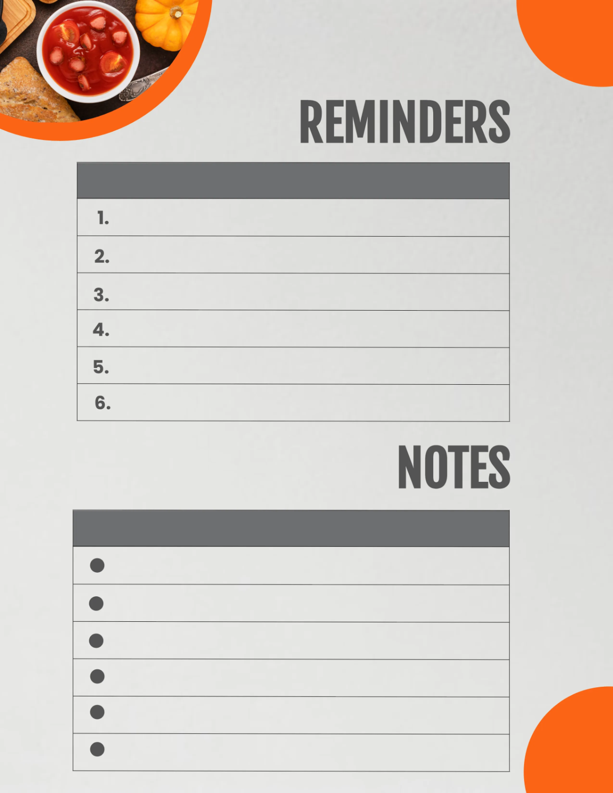 Free Restaurant Weekly Planner Template to Edit Online