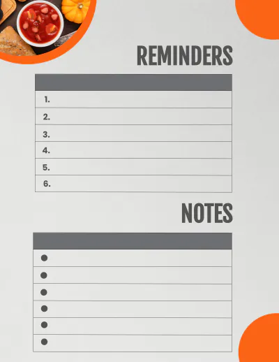 Free Restaurant Weekly Planner Template to Edit Online
