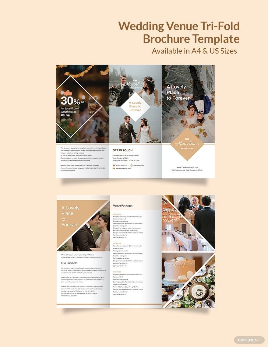 Wedding Venue Brochure Tri-Fold Template