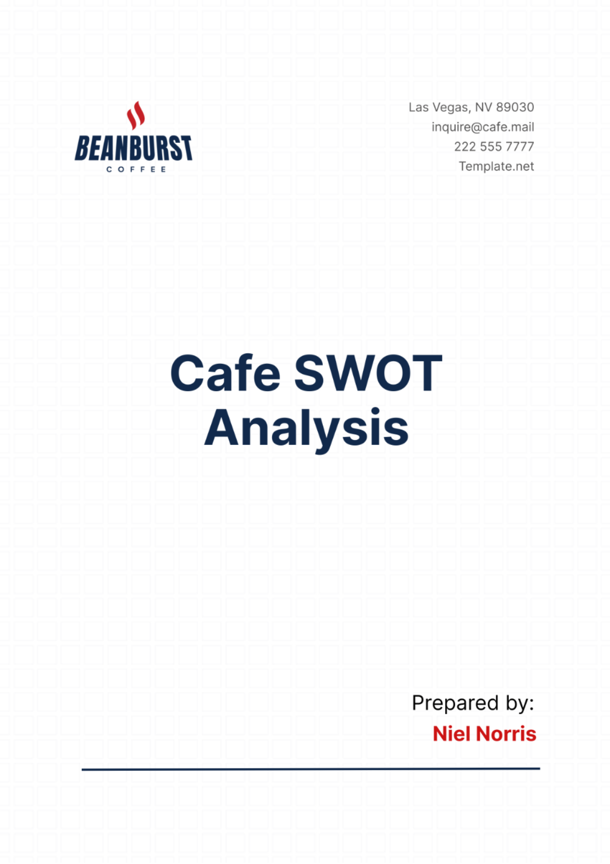 Cafe SWOT Analysis Template - Edit Online & Download