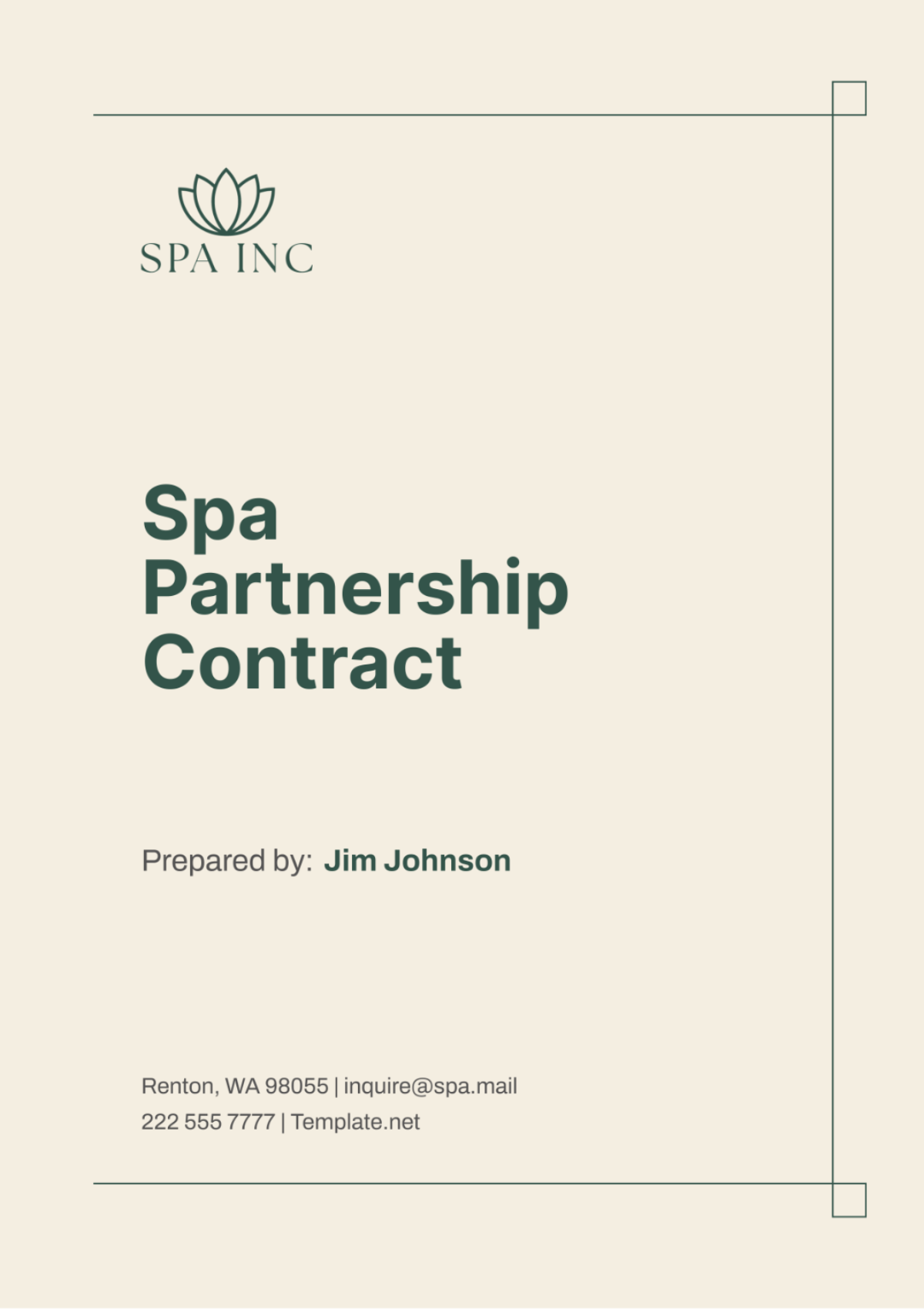 Spa Partnership Contract Template - Edit Online & Download