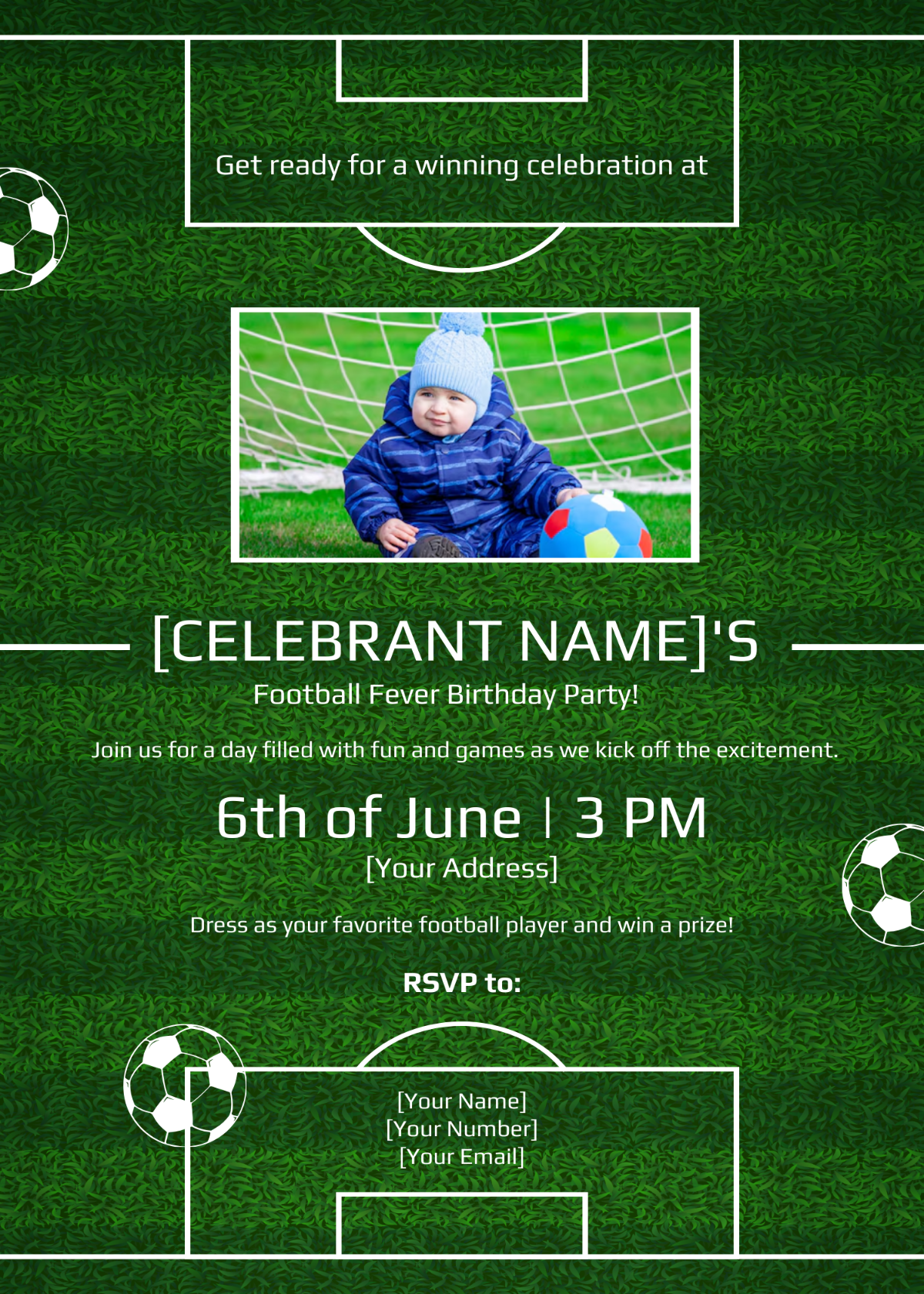 Football Birthday Invitation