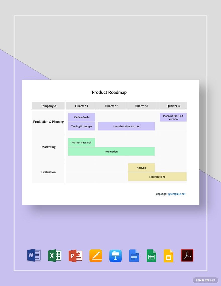 Product Roadmap Template in Google Sheets FREE Download