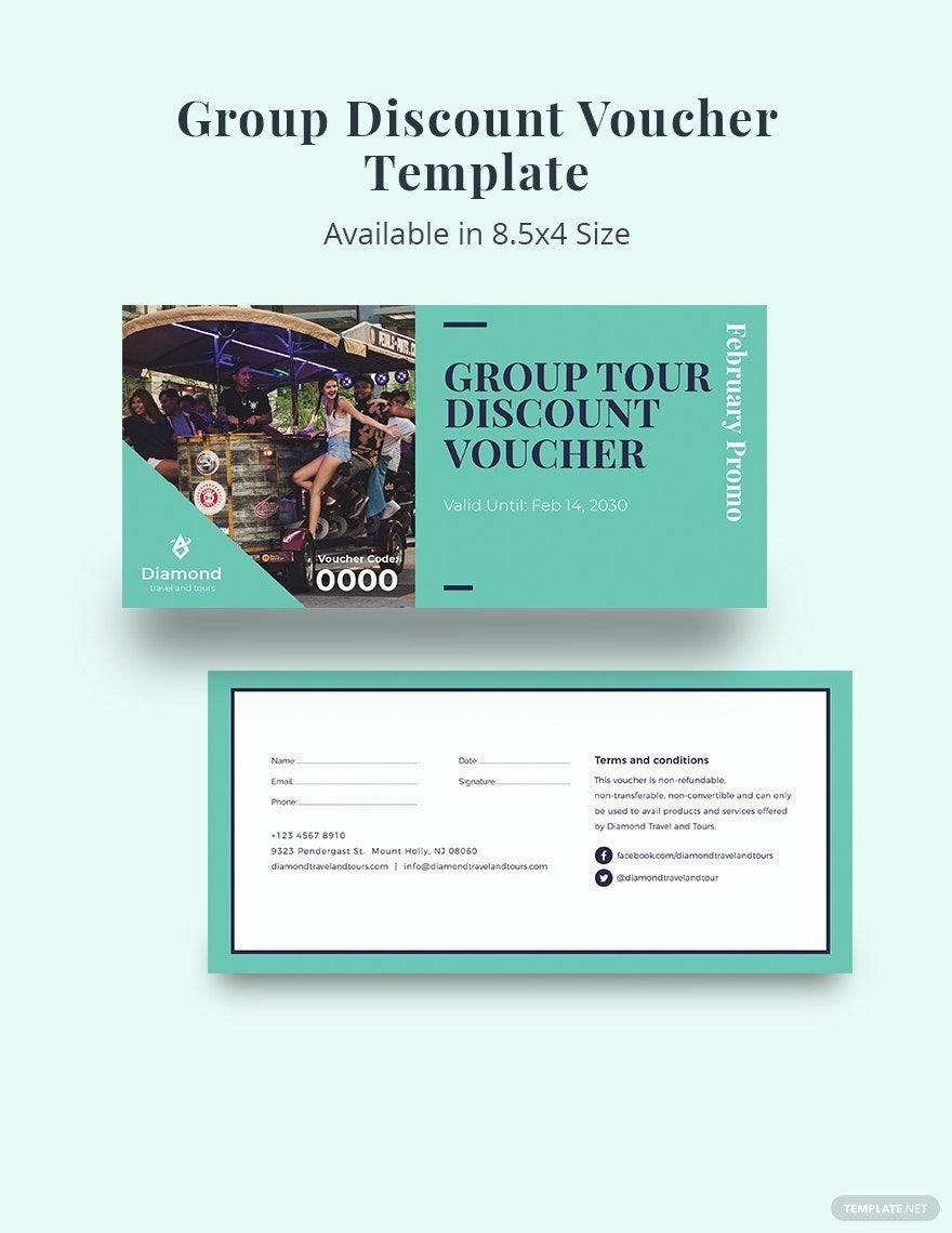 Free Group Discount Voucher Template