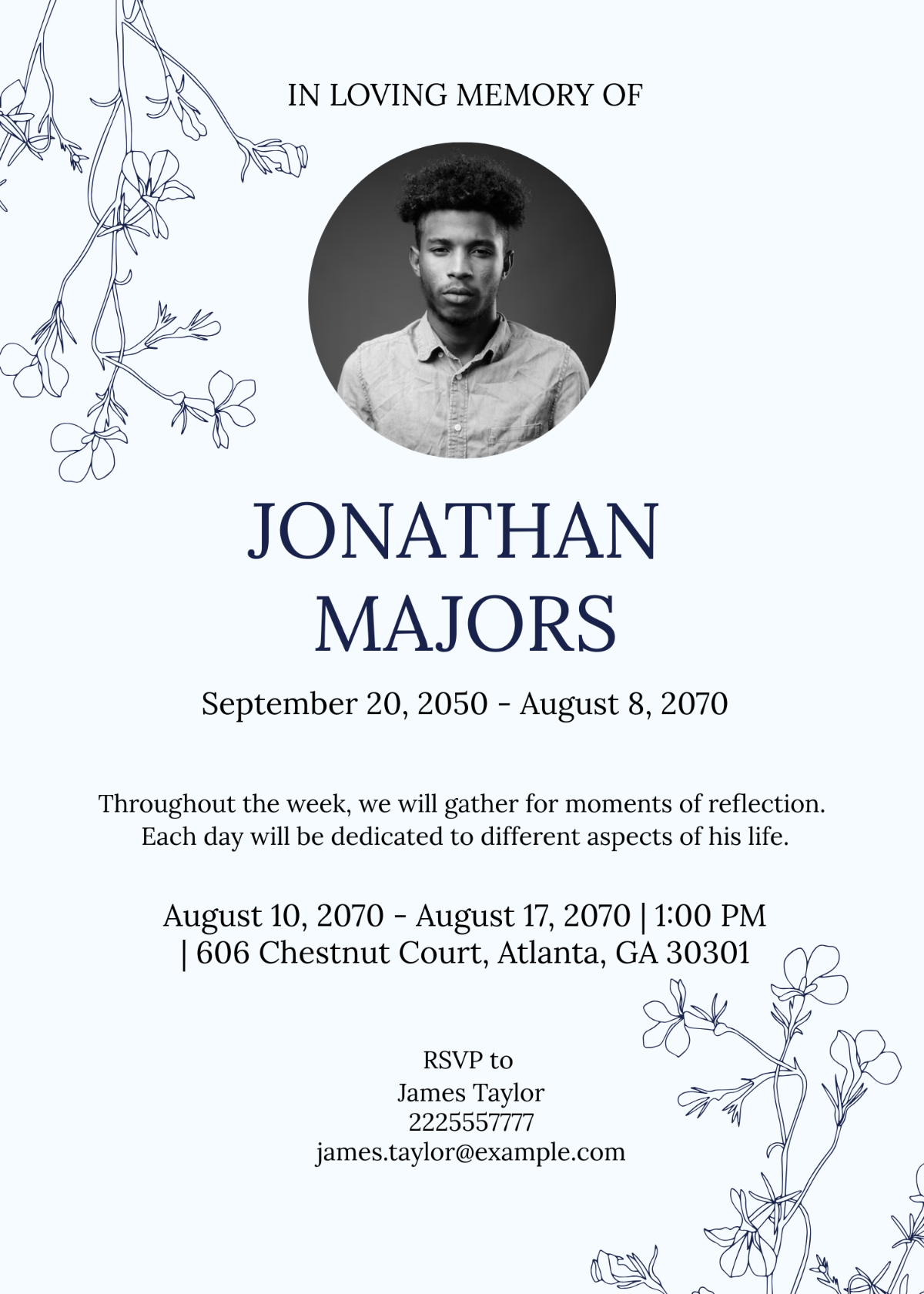 Free Funeral Service Announcement Invitation Template To Edit Online Free Funeral Service Announcement Invitation Template To Edit Online