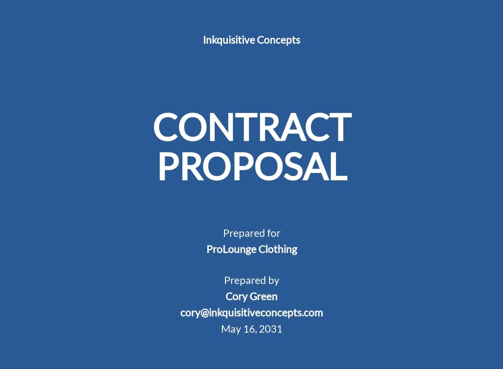 39+ FREE Contract Proposal Templates [Edit & Download]