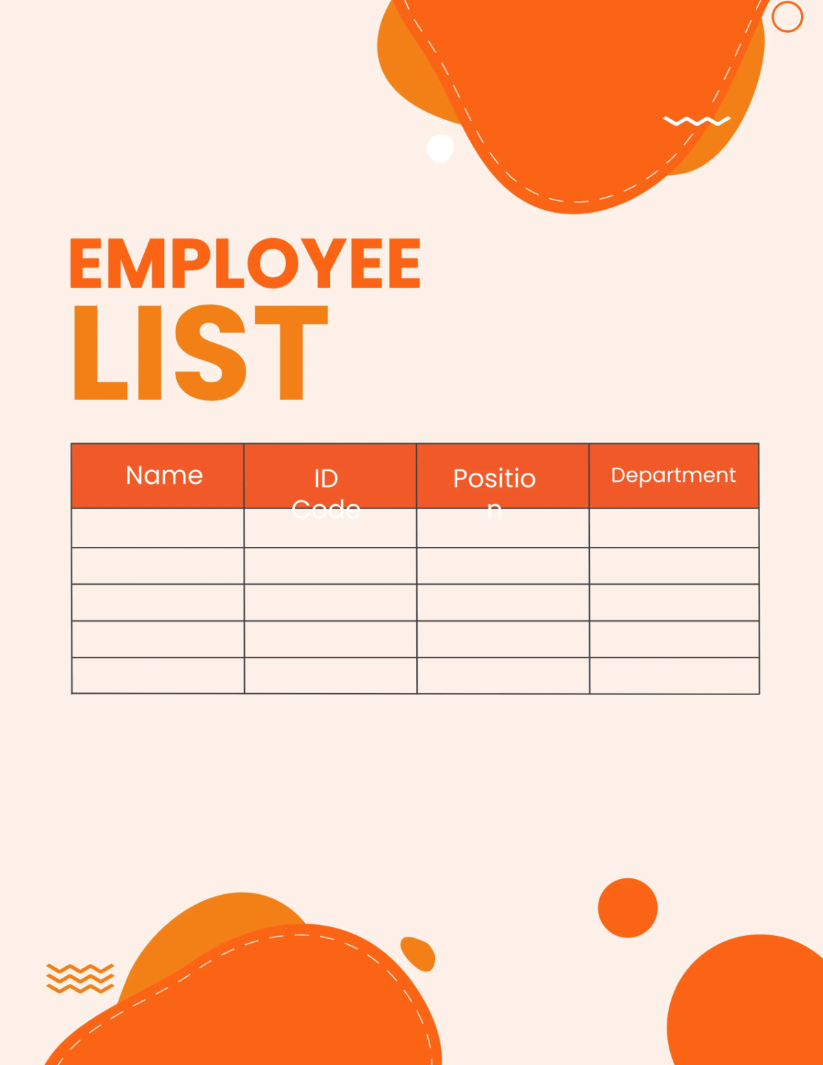 Free Restaurant Leave Planner Template to Edit Online