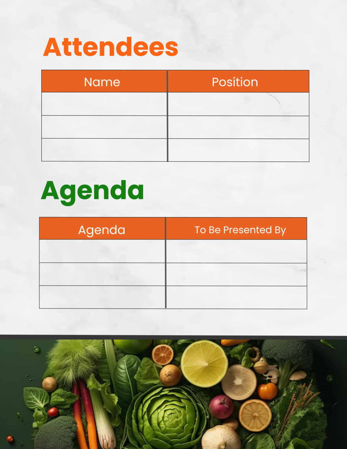 Free Restaurant Meeting Planner Template to Edit Online