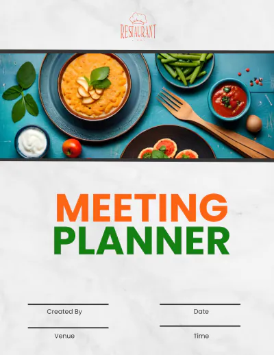 Free Restaurant Meeting Planner Template to Edit Online