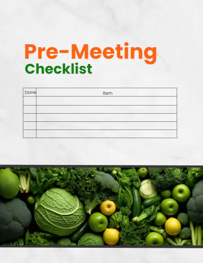 Free Restaurant Meeting Planner Template to Edit Online