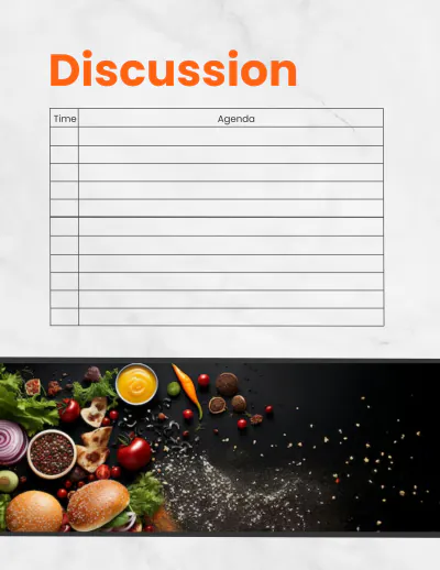 Free Restaurant Meeting Planner Template to Edit Online
