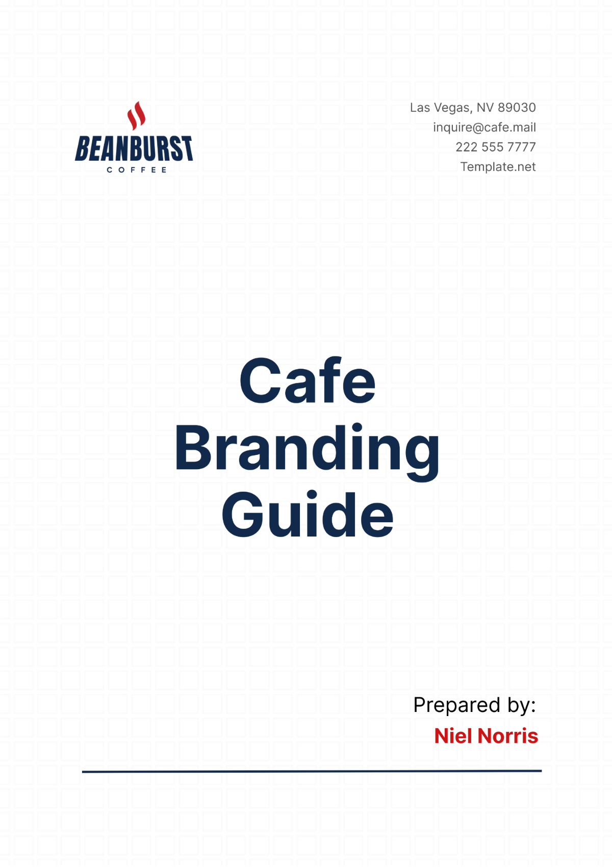 Cafe Branding Guide Template - Edit Online & Download