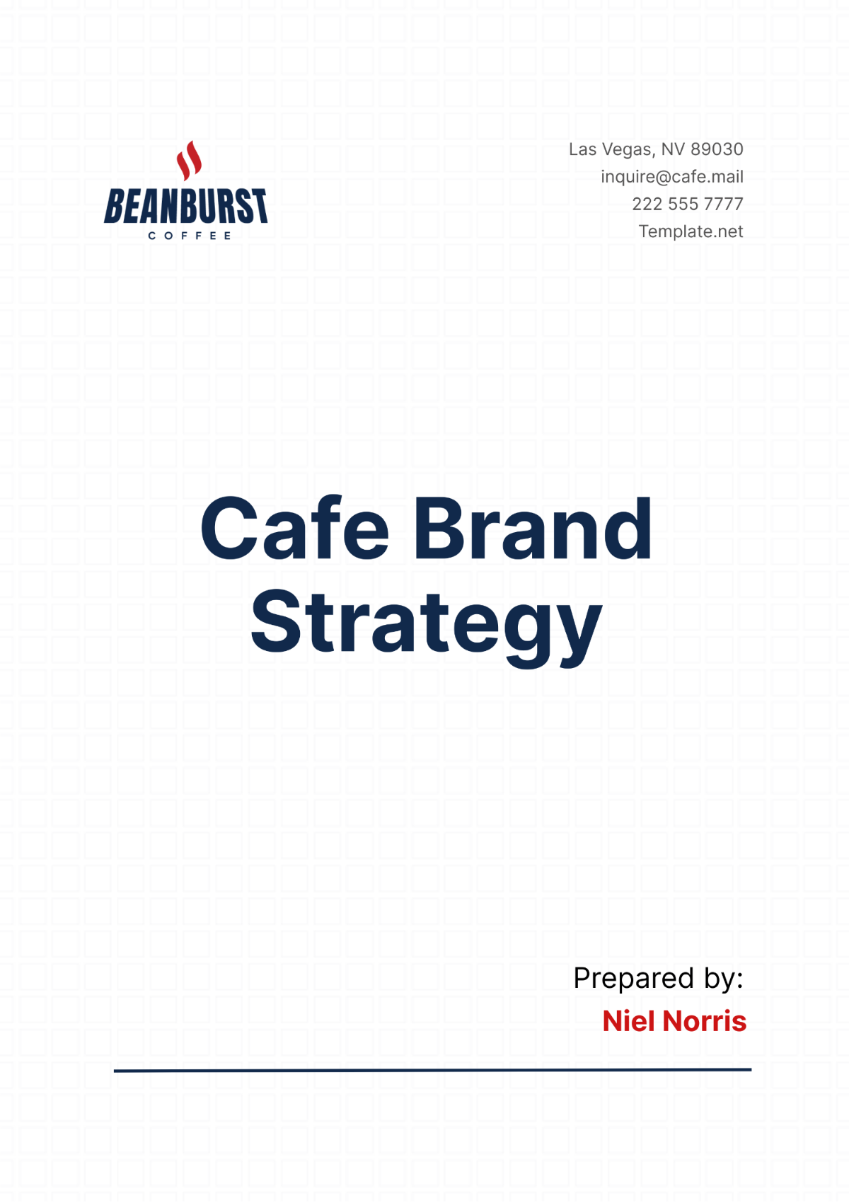 Cafe Brand Strategy Template - Edit Online & Download