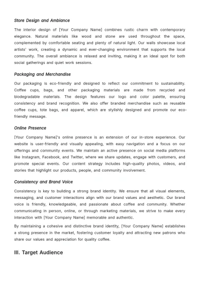 Free Cafe Brand Strategy Template to Edit Online