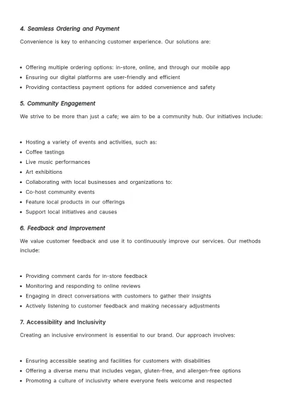 Free Cafe Brand Strategy Template to Edit Online