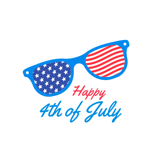 4th of July Sunglasses Clipart