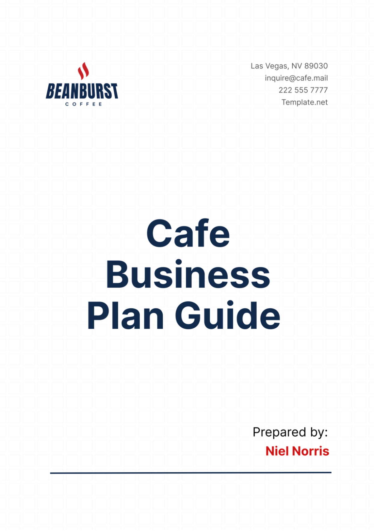 Cafe Business Plan Guide Template - Edit Online & Download