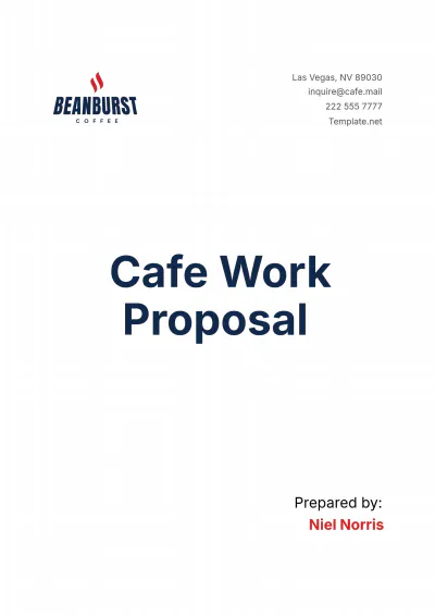 Free Cafe Work Proposal Template to Edit Online