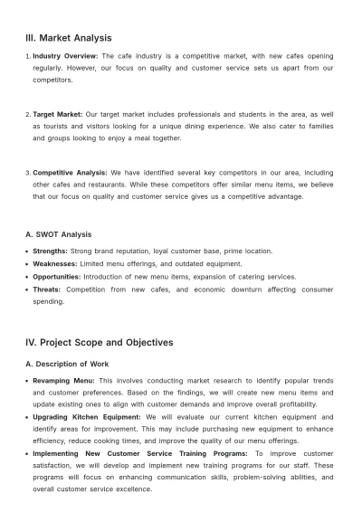 Free Cafe Work Proposal Template to Edit Online