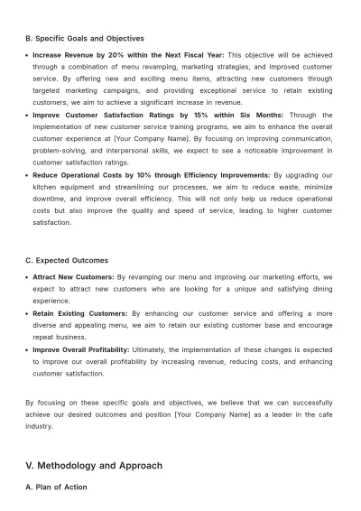 Free Cafe Work Proposal Template to Edit Online