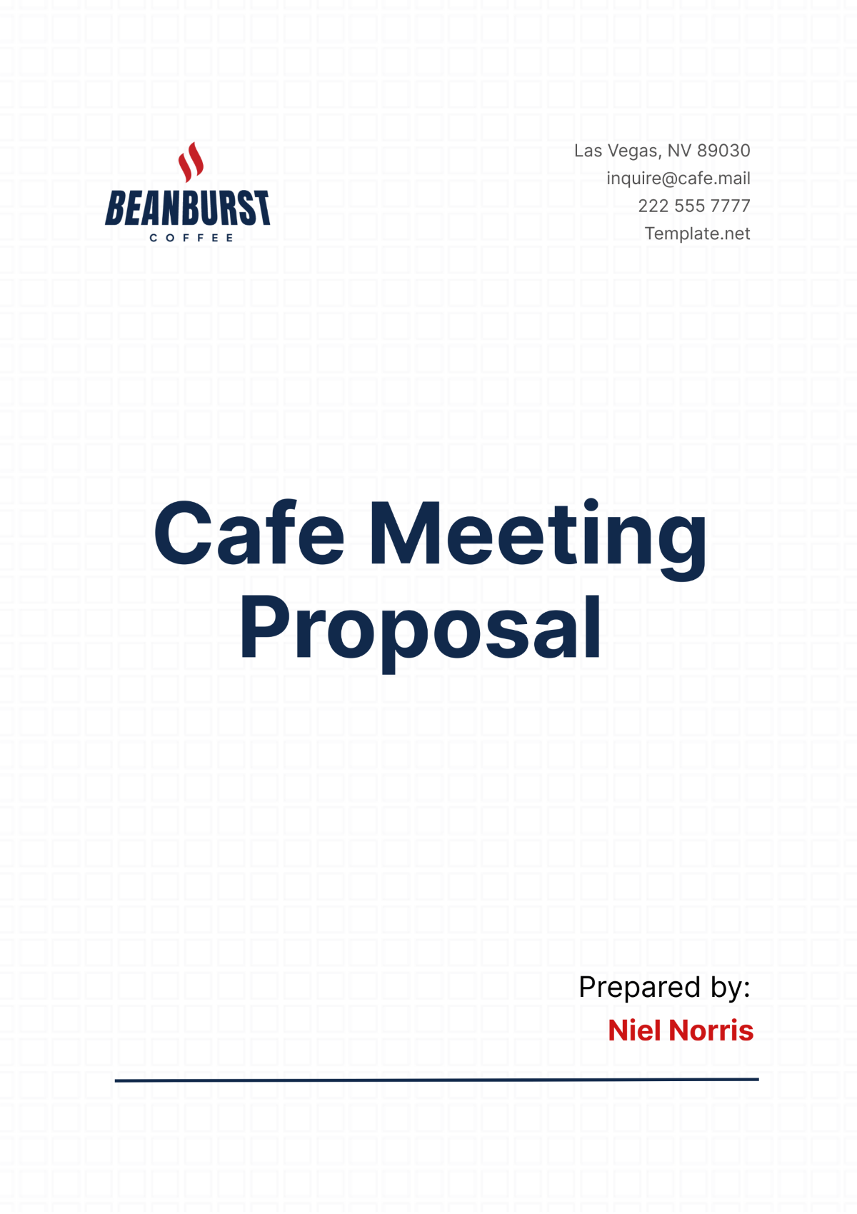 Cafe Meeting Proposal Template - Edit Online & Download