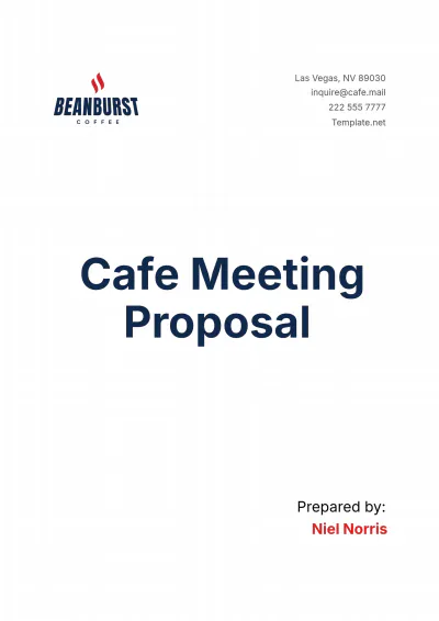 Free Cafe Meeting Proposal Template to Edit Online