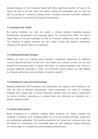 Free Cafe Meeting Proposal Template to Edit Online