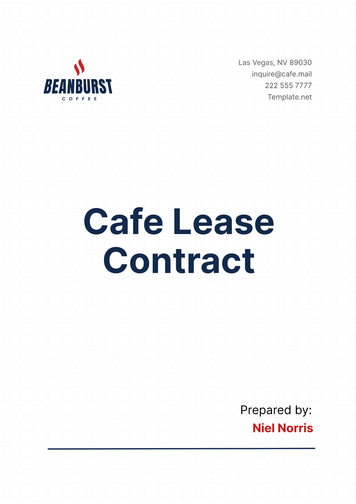 Cafe Lease Contract Template - Edit Online & Download