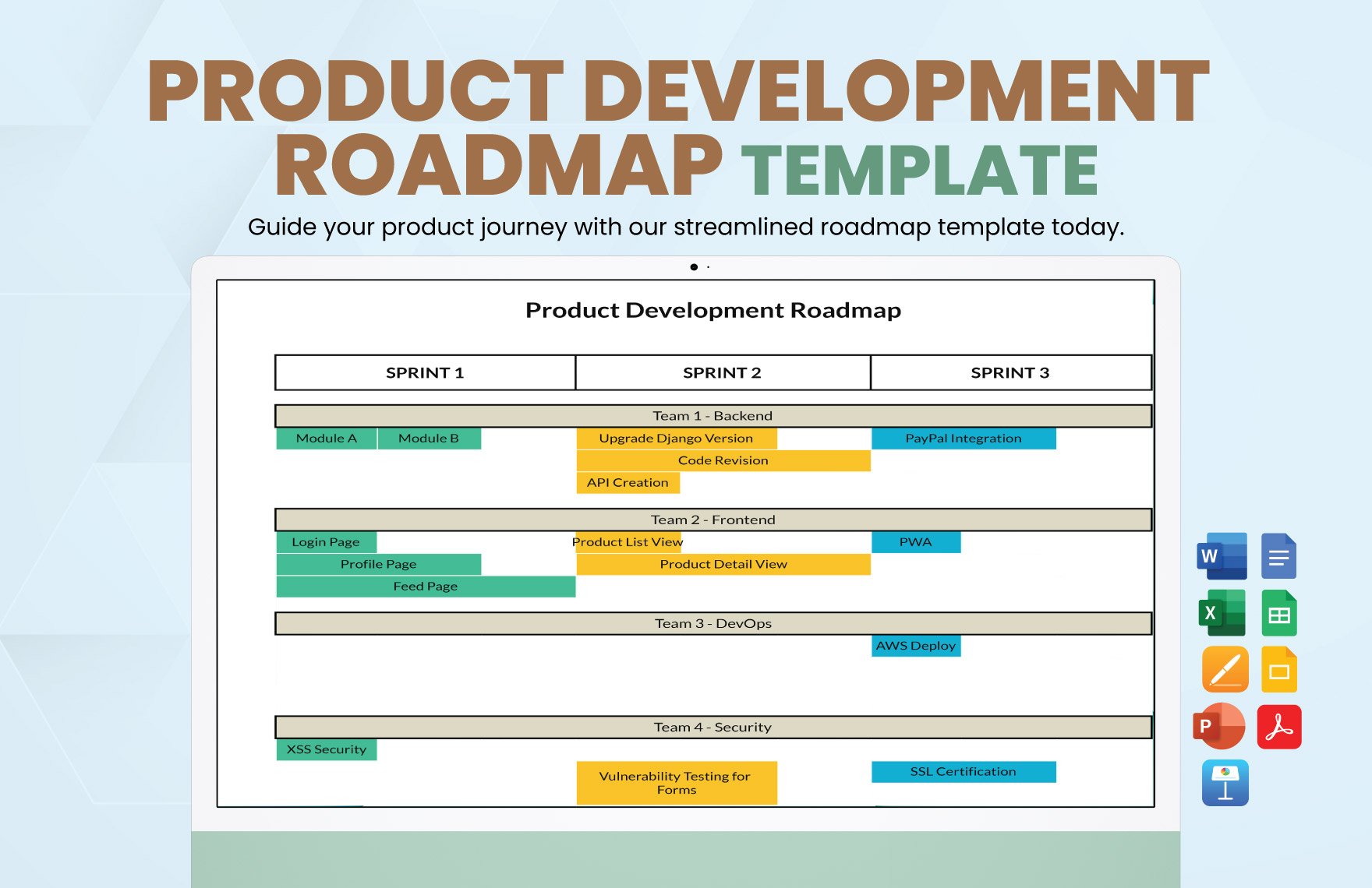 Product Development Roadmap Template