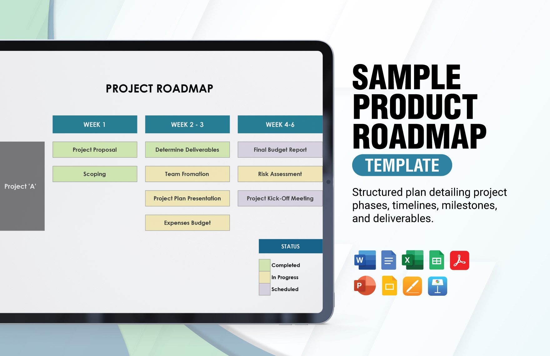 Free Sample Project Roadmap Template in Word, Google Docs, Excel, PDF, Google Sheets, Apple Pages, PowerPoint, Google Slides, Apple Keynote