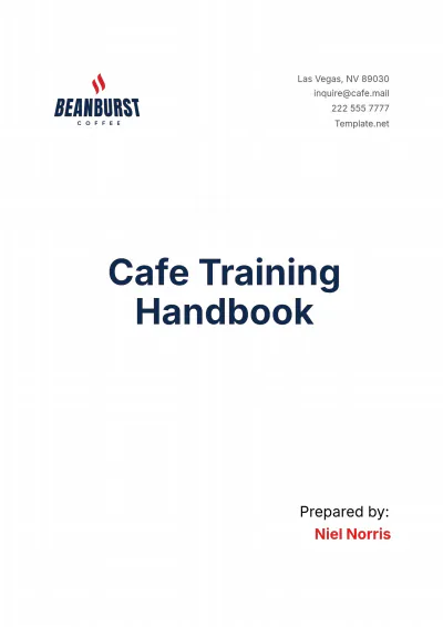 Free Cafe Training Handbook Template to Edit Online