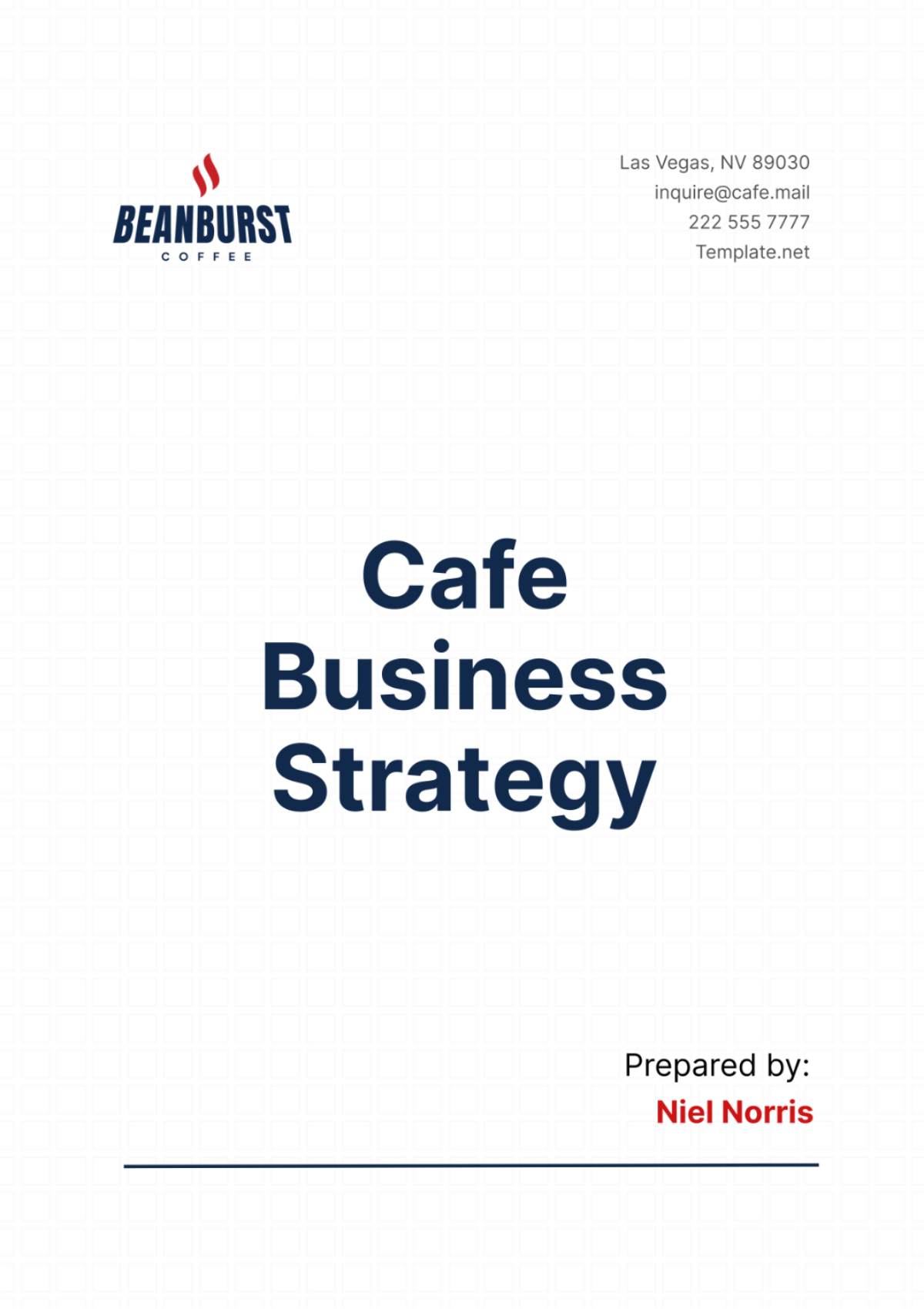 Cafe Business Strategy Template - Edit Online & Download