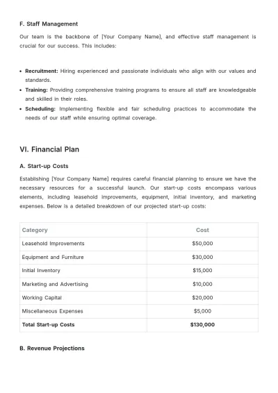 Free Cafe Business Strategy Template to Edit Online
