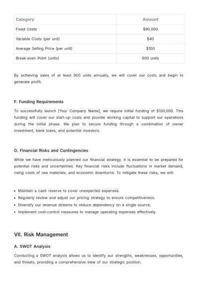 Free Cafe Business Strategy Template to Edit Online