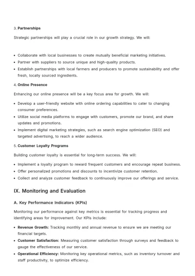 Free Cafe Business Strategy Template to Edit Online