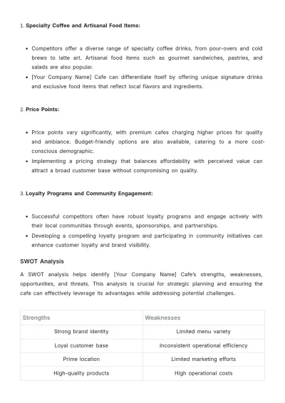 Free Cafe Development Proposal Template to Edit Online