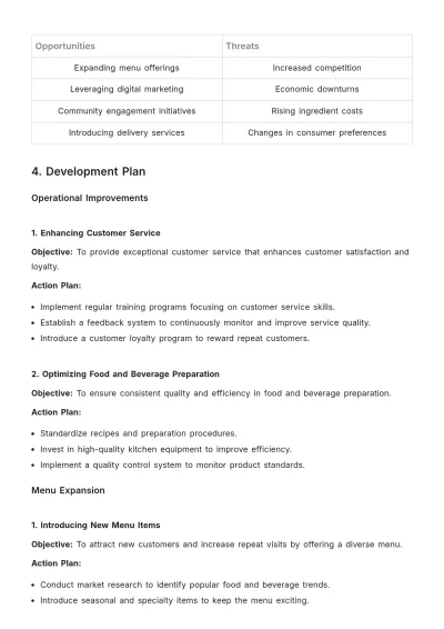 Free Cafe Development Proposal Template to Edit Online