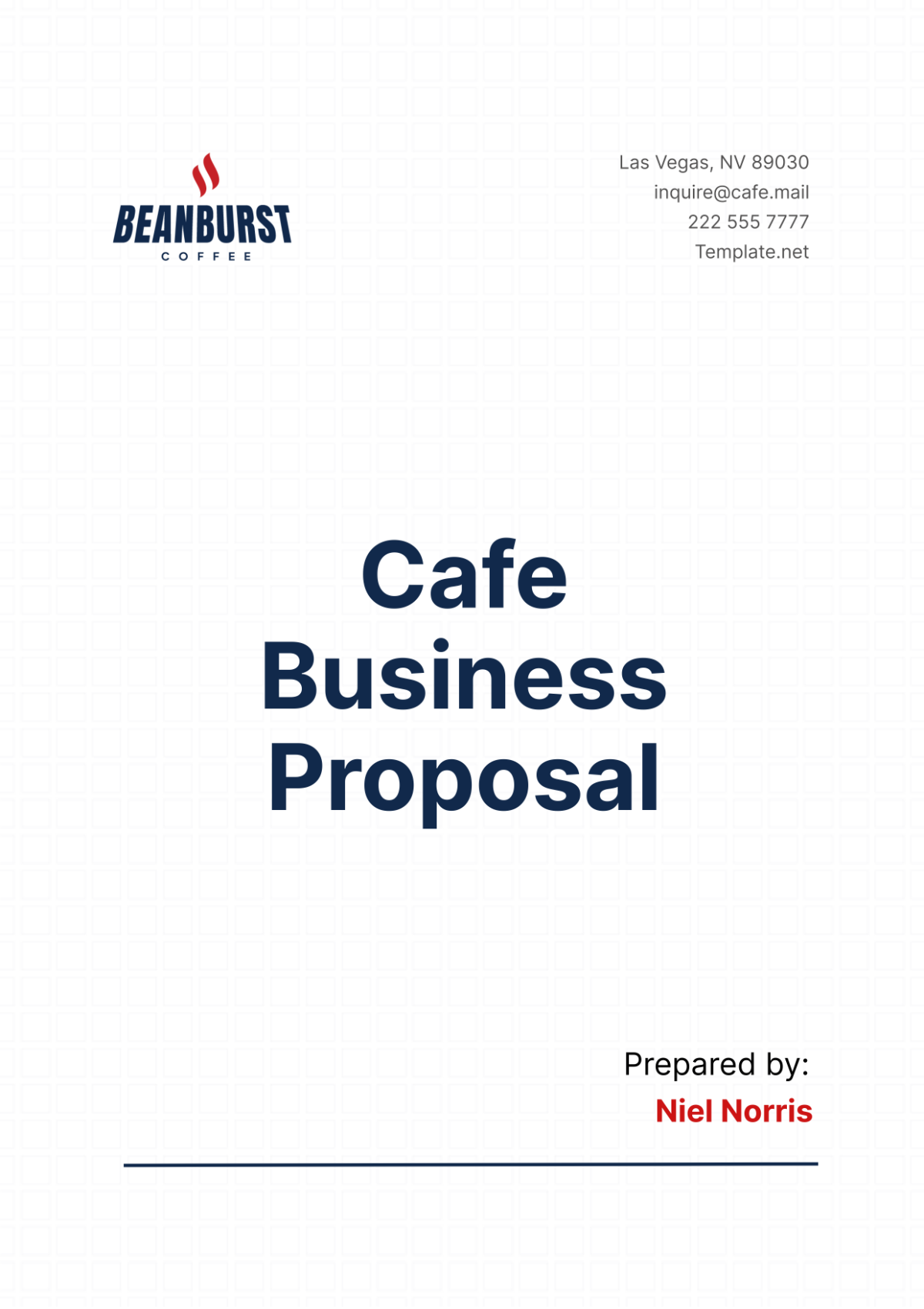 Cafe Business Proposal Template - Edit Online & Download